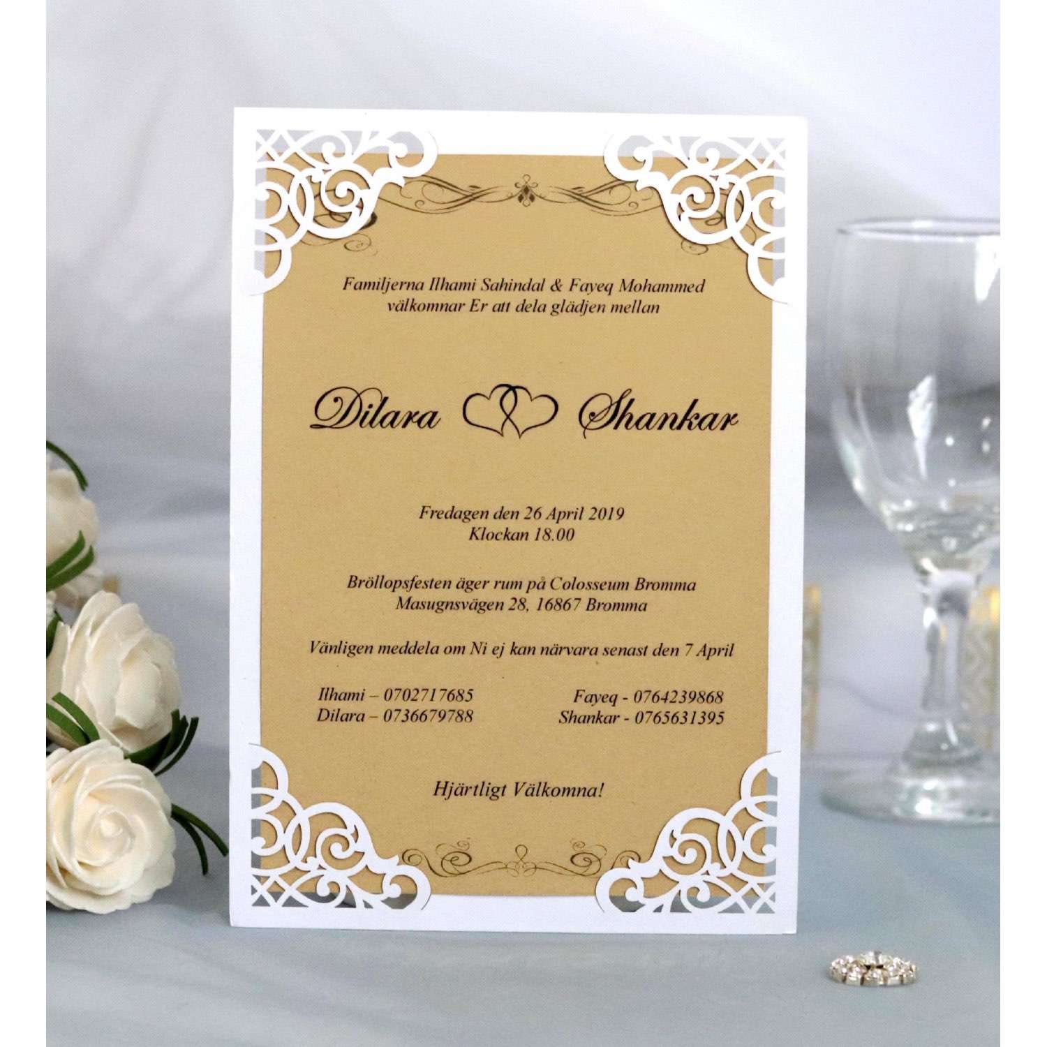 Thank You Card Annual Meeting Invitation Card Laser Cut Paper Personalized Custom